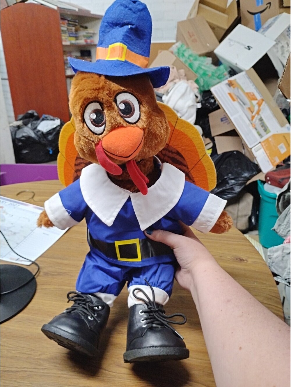 Build A Bear Thanksgiving Fall Plush - Great Gobbles Tom Turkey w/Pilgrim Outfit